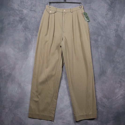 90s Tan Brown Polo Ralph Lauren Pleated Trousers 5232