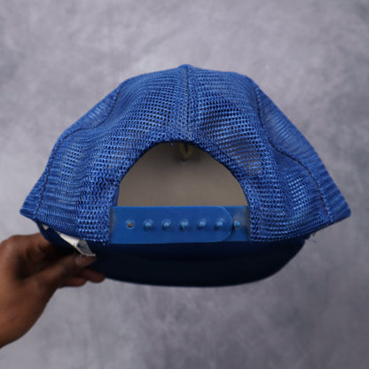 80s Blue Chevrolet Country Ford Rust Trucker Hat 7291