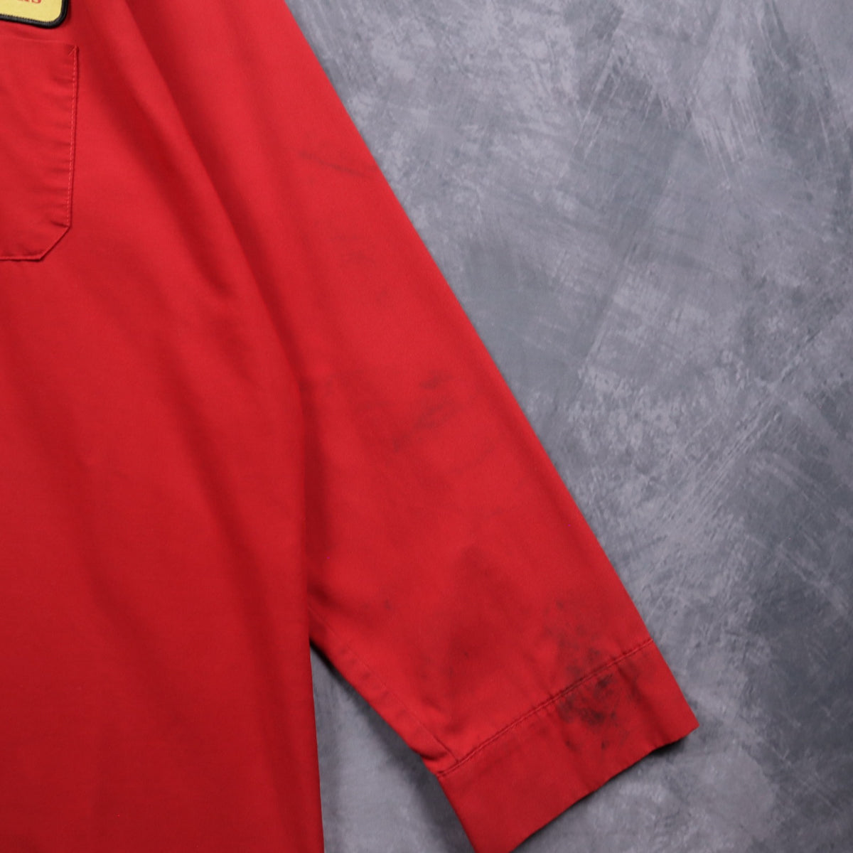 90s Red Balcones European Motors Red Kap Long Sleeve Work Shirt 7341