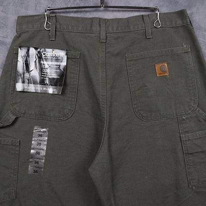 Y2K Olive Green Carhartt Washed Duck Work Shorts 5182