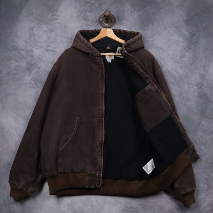 00s Mocha Brown Carhartt Active Hooded Jacket 4802