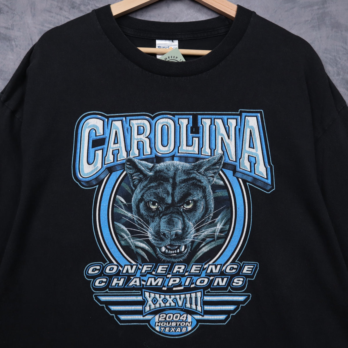 2004 Black Carolina Panthers Conference Champions Long Sleeve Shirt 6735
