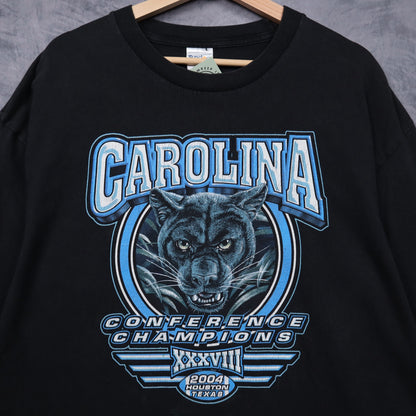 2004 Black Carolina Panthers Conference Champions Long Sleeve Shirt 6735