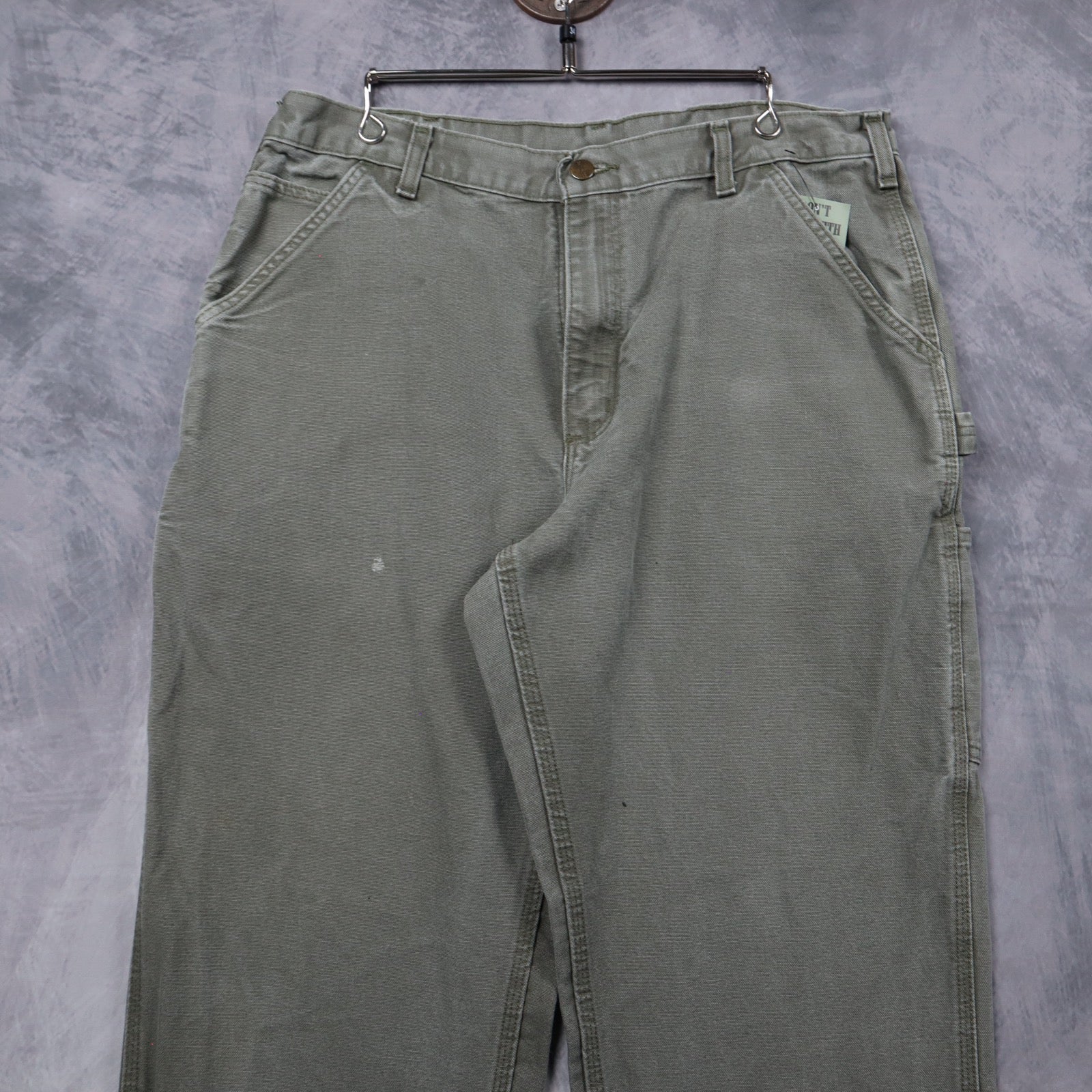 Early 2000s Moss Green Carhartt Loose Original Fit Carpenter Pants 5239