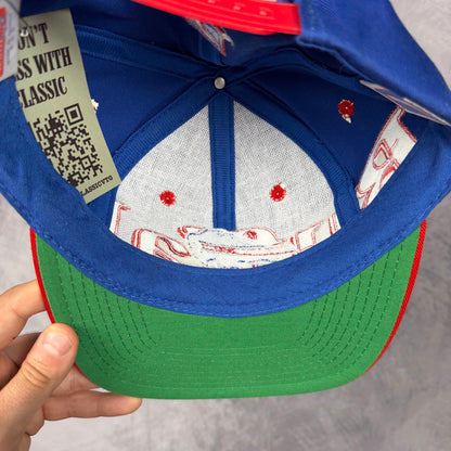 90s Blue Buffalo Bills Logo 7 Snapback Hat 6817
