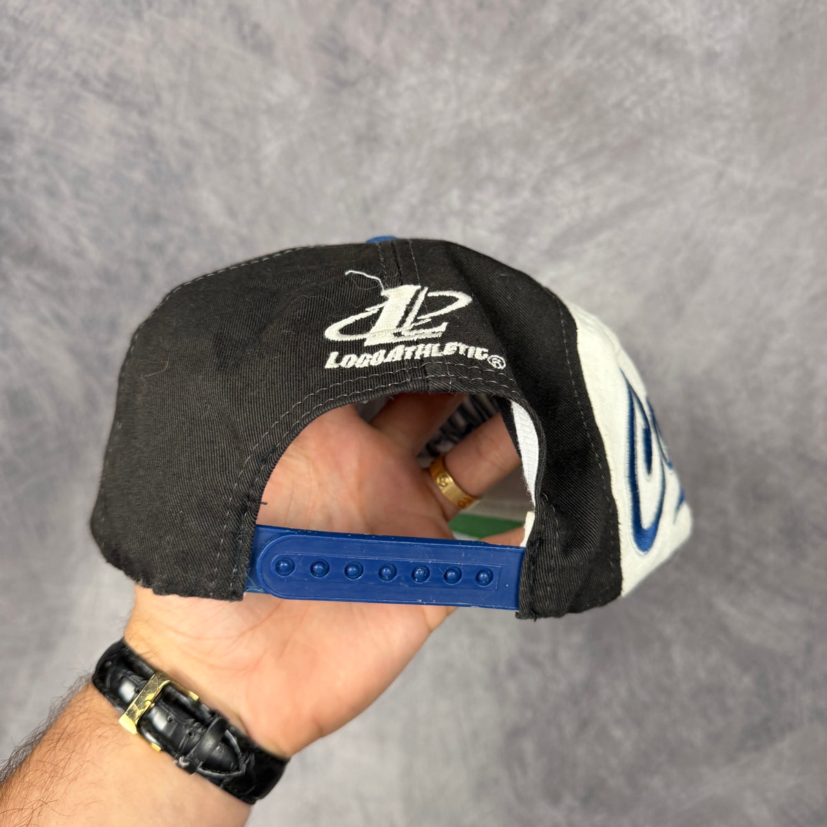 90s Black Dallas Cowboys Logo Athletic Snapback Hat 6873
