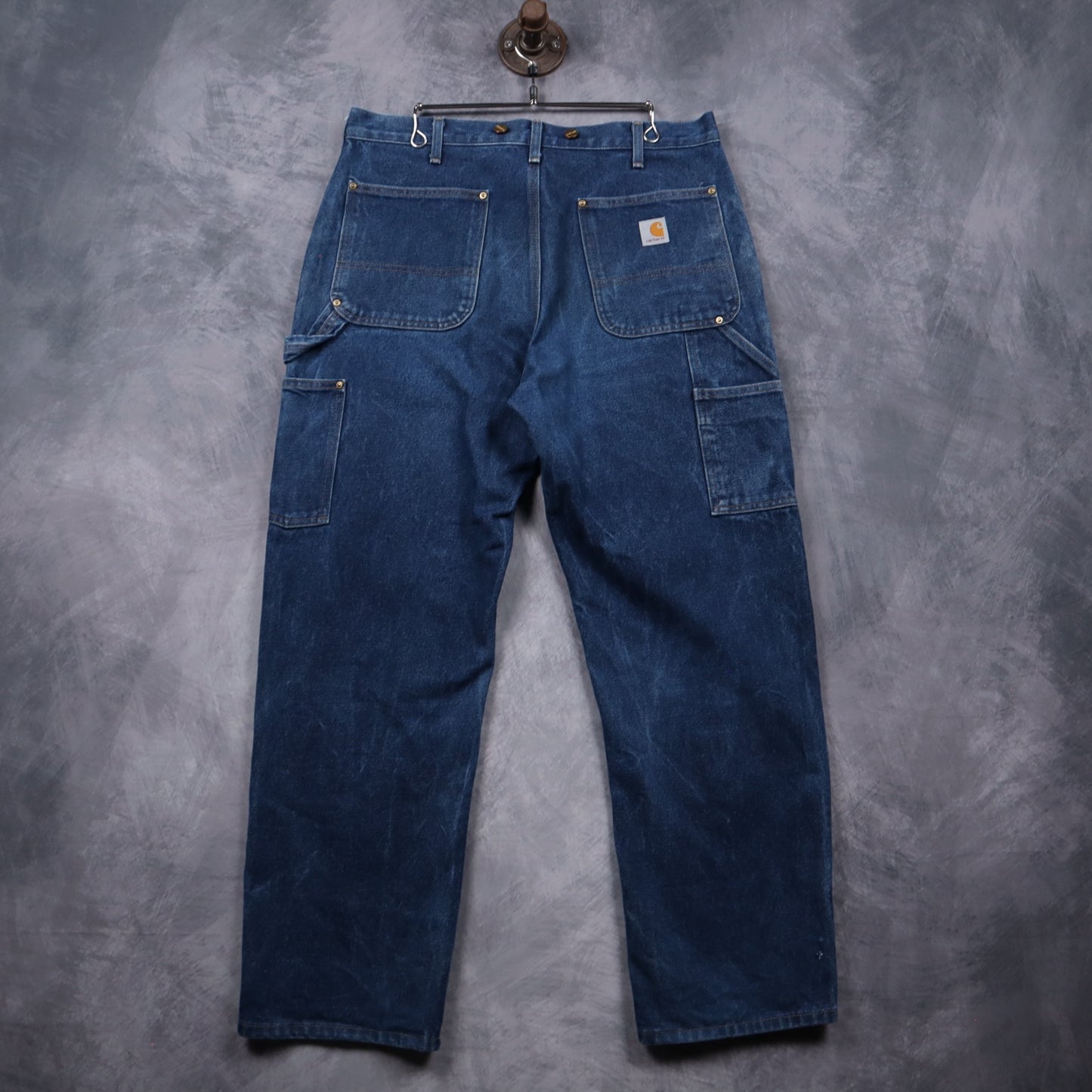 00s Blue Denim Carhartt Double Knee Carpenter Work Pants 5065