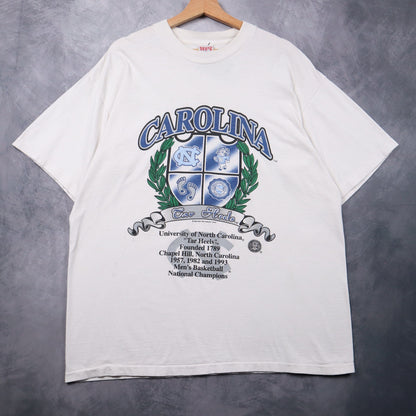 1995 White Carolina Tar Heels Crest Shirt 4684