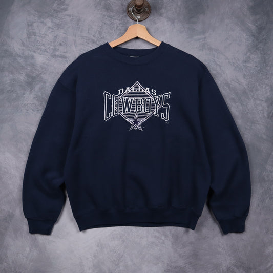 90s Navy Blue Dallas Cowboys Crewneck Sweatshirt 6613