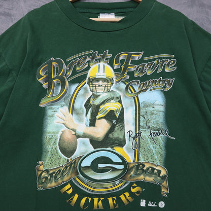 90s Green Brett Favre Country Green Bay Packers Shirt 6637