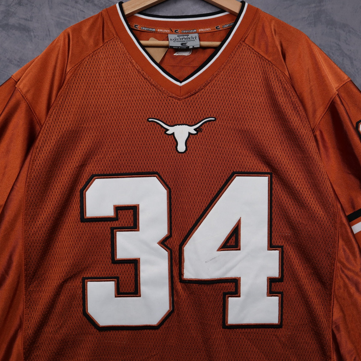 00s Burnt Orange Texas Longhorns #34 Colosseum Jersey 5883
