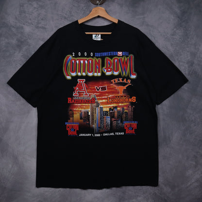 2000 Black Cotton Bowl Arkansas vs Texas Shirt 5870