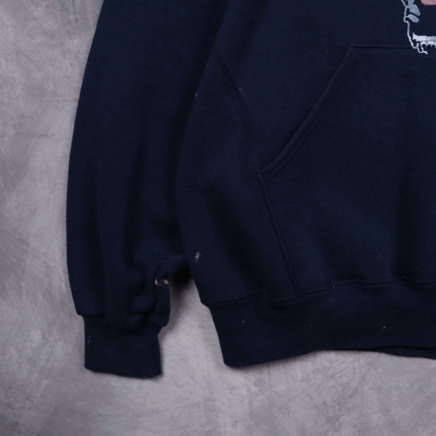 90s Navy Blue Keep It Classic Longhorn Graphic Hoodie 5674