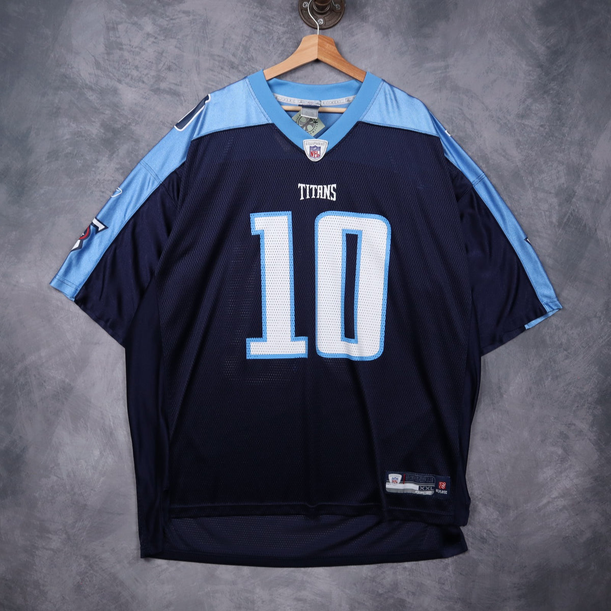 00s Navy Blue Tennessee Titans Vince Young #10 Reebok Jersey 6573