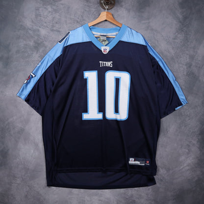 00s Navy Blue Tennessee Titans Vince Young #10 Reebok Jersey 6573