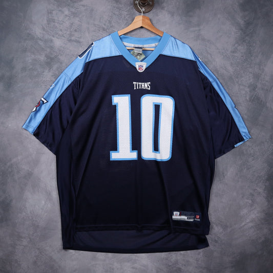 00s Navy Blue Tennessee Titans Vince Young #10 Reebok Jersey 6573