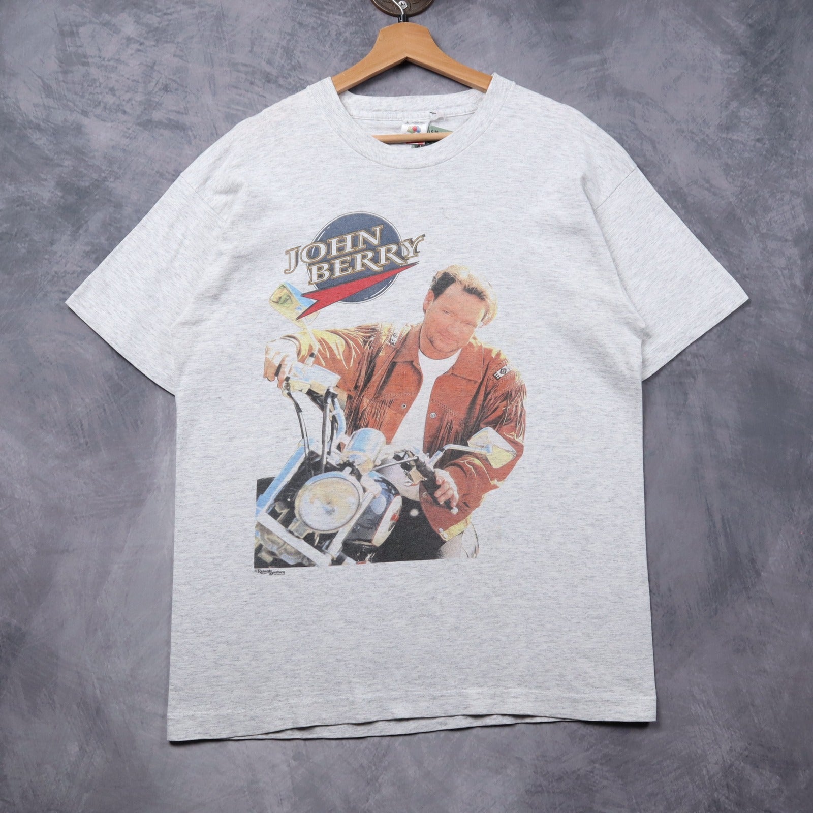 90s Grey John Berry Motorcycle Tour Shirt 5445
