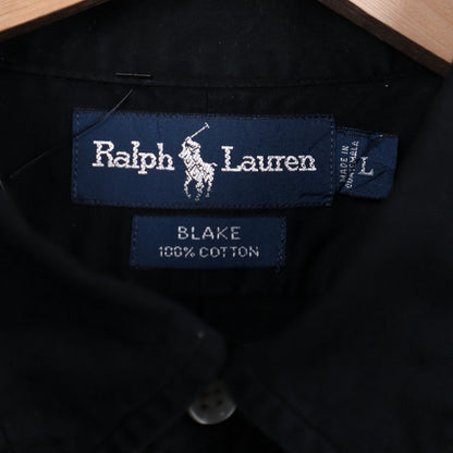 90s Black Polo Ralph Lauren Blake Button Down Shirt 5548