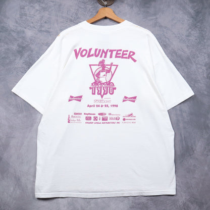 1998 White Budweiser Peace Love Shirt 4841