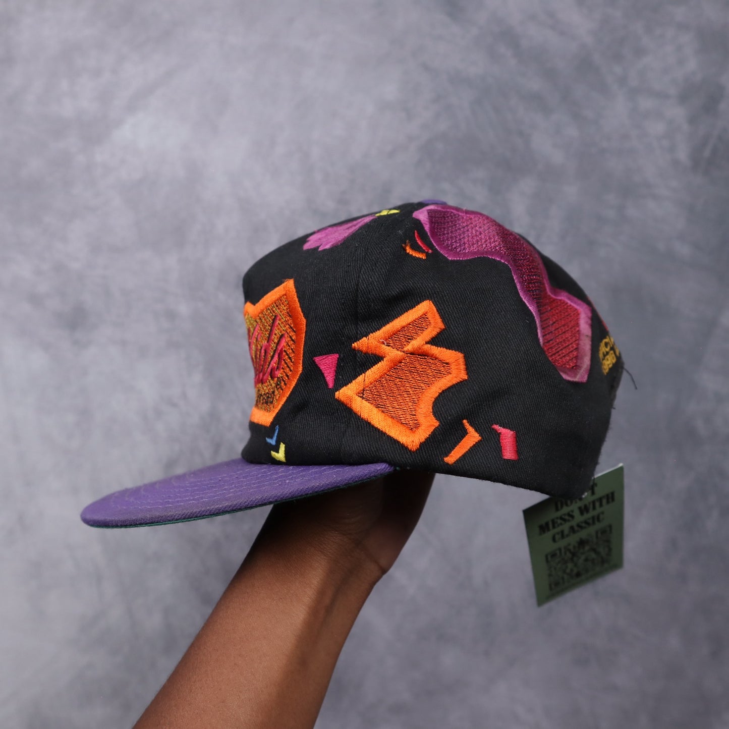 1996 Black Iron Kids Bread USA Olympics Snapback Hat 5616