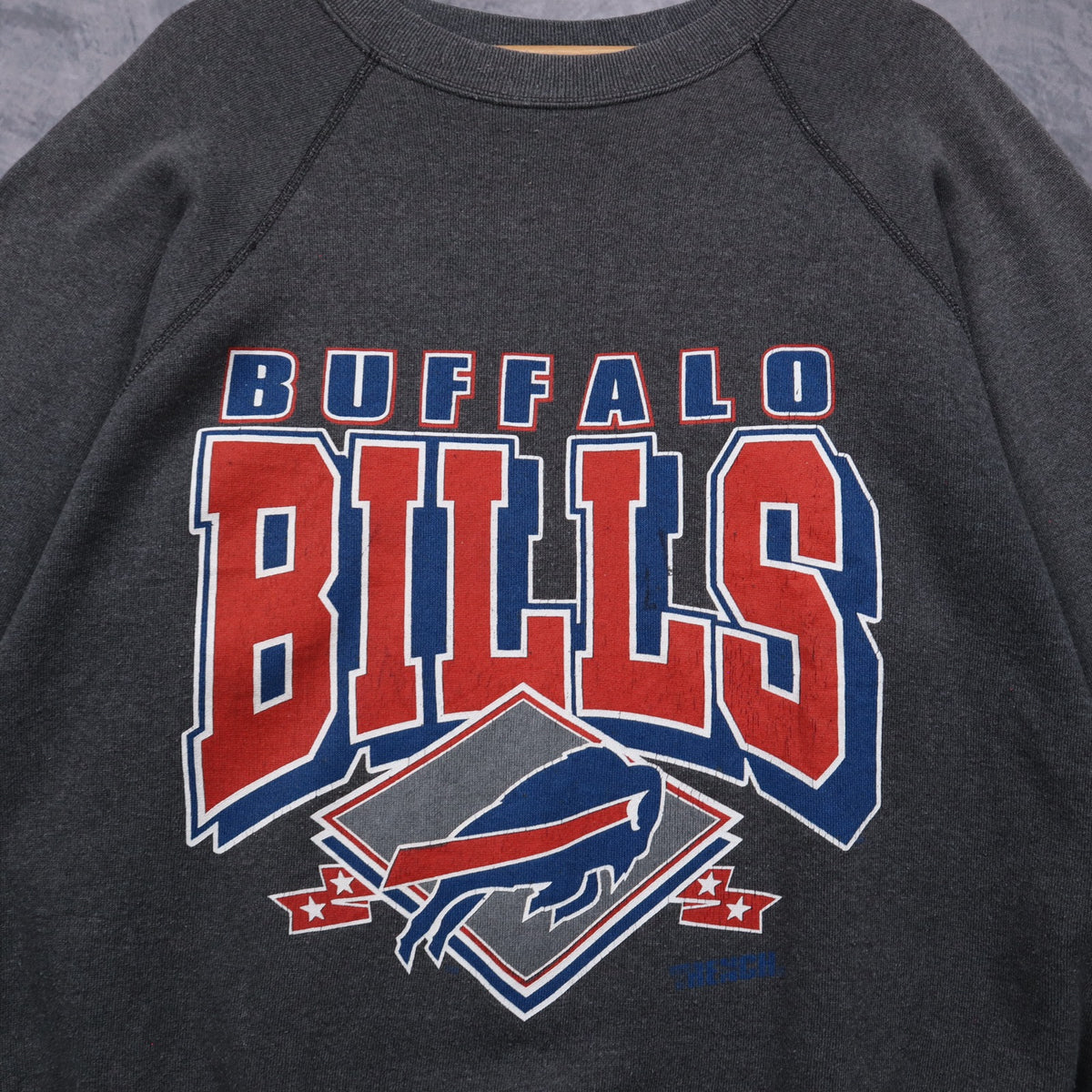90s Dark Grey Buffalo Bills Crewneck Sweatshirt 6469