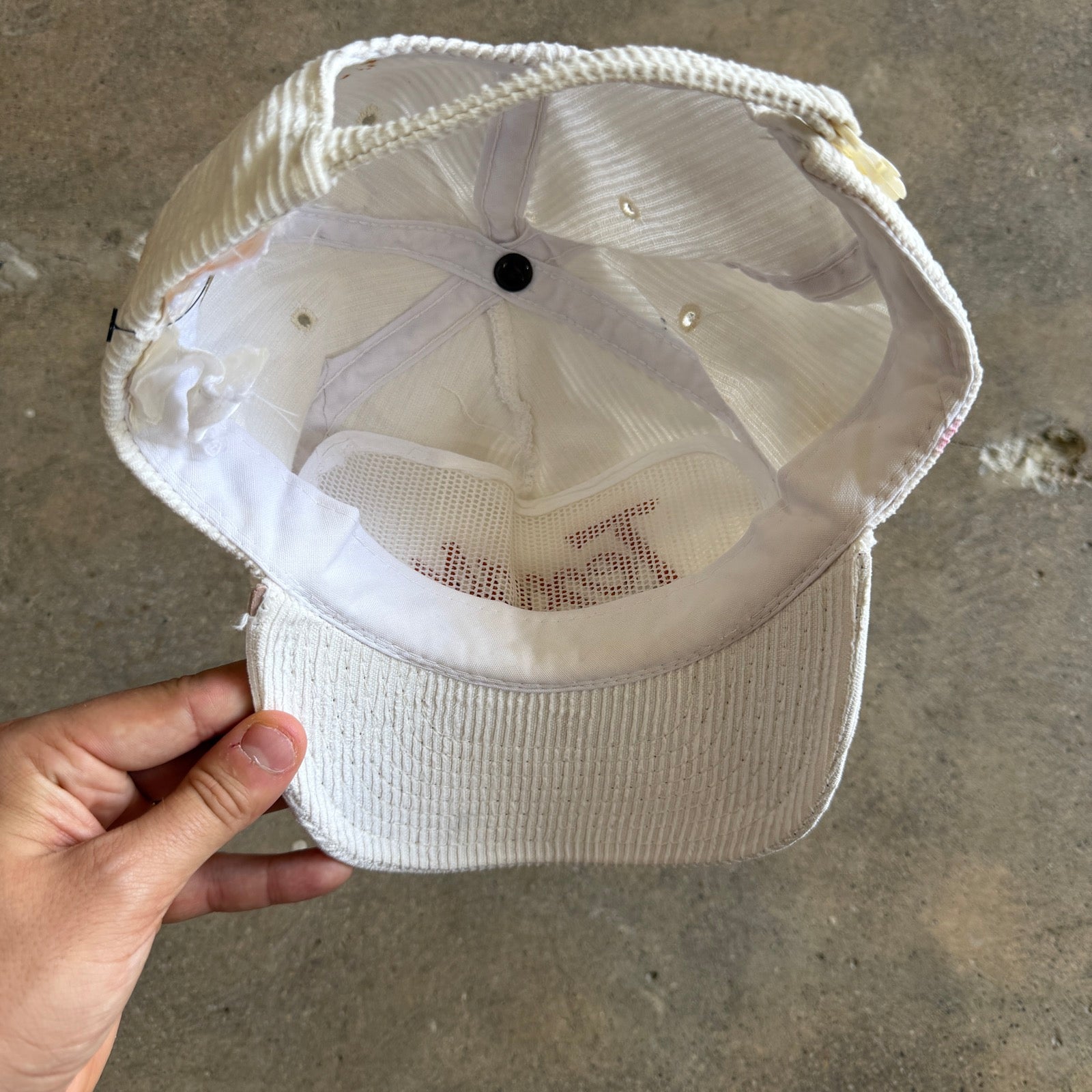 90s White Texas Longhorns Corduroy Hat 5770