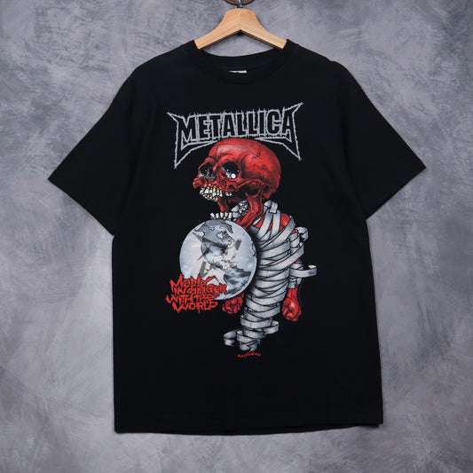 2004 Black Metallica Madly In Anger With The World Pushead Tour Shirt 4946