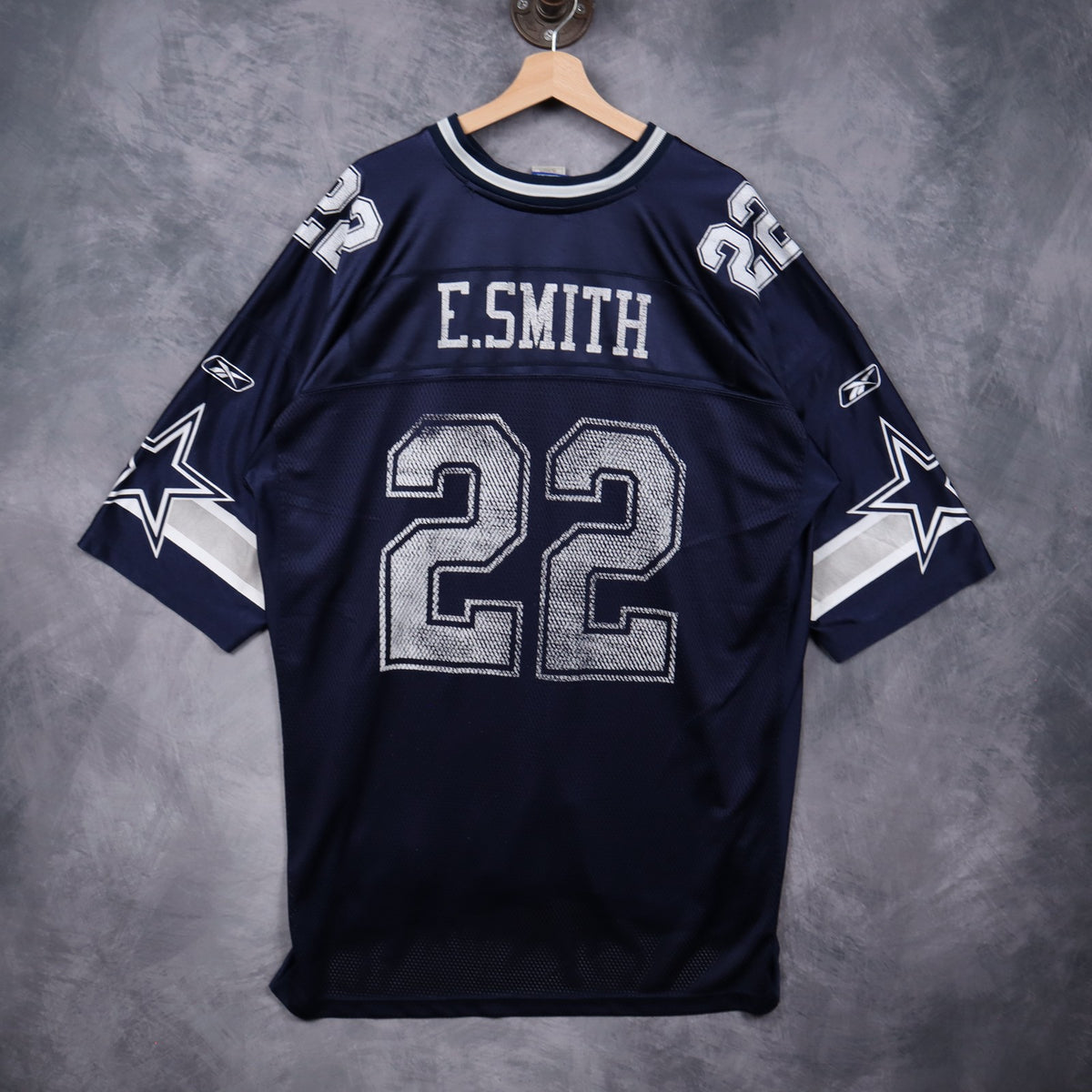 00s Navy Blue Dallas Cowboys Emmitt Smith Reebok Jersey 6631