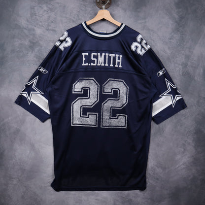 00s Navy Blue Dallas Cowboys Emmitt Smith Reebok Jersey 6631
