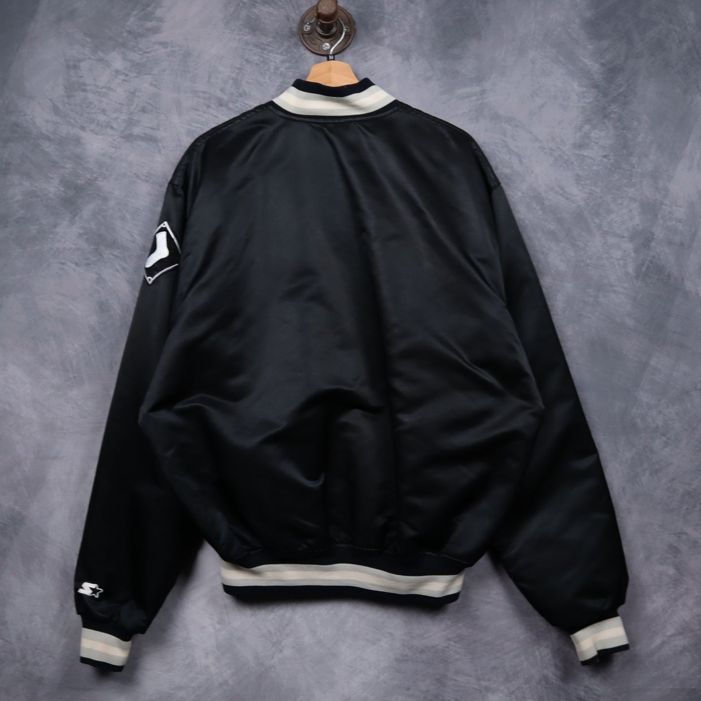 90s Black Chicago White Sox Starter Diamond Collection Satin Jacket 5093