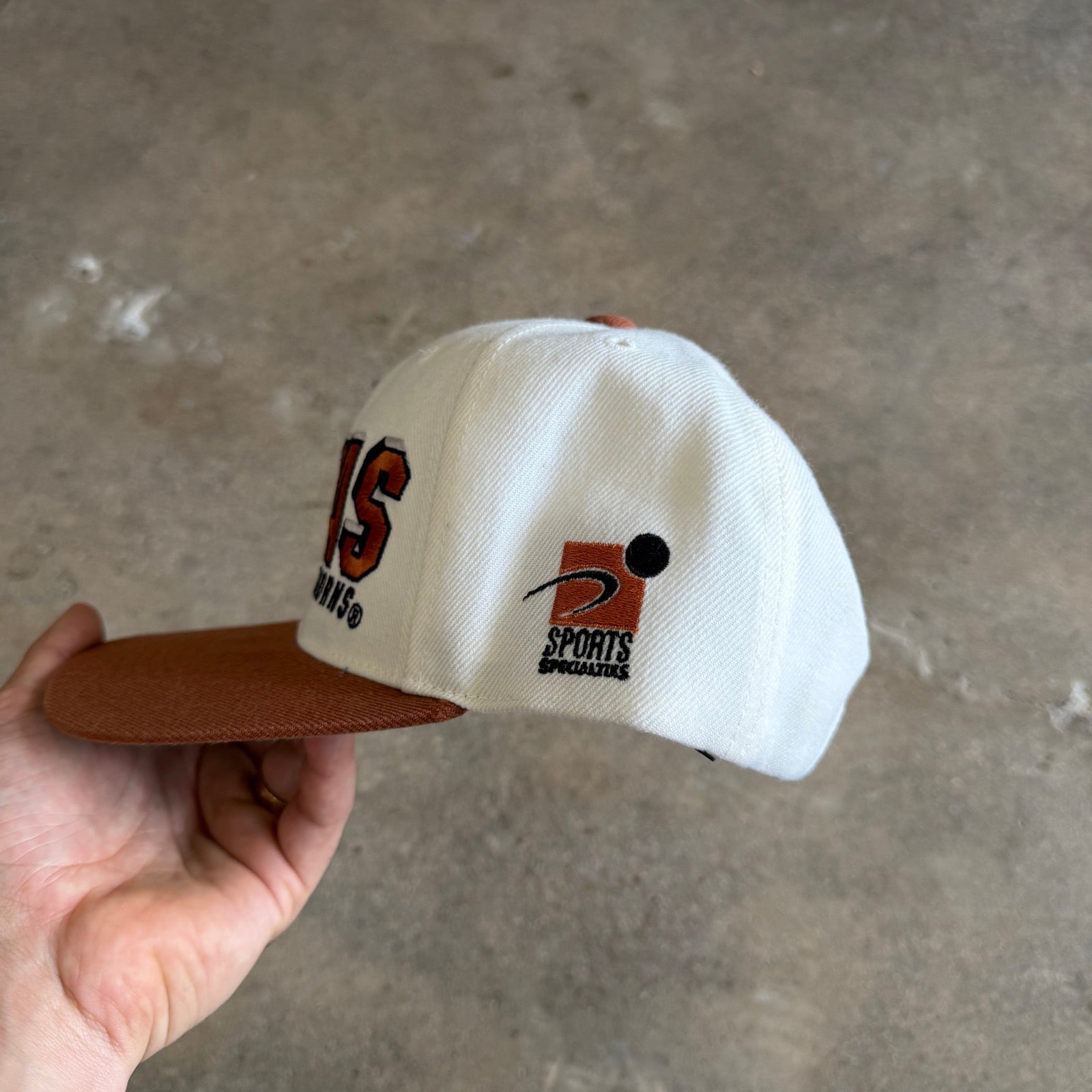 90s Cream Texas Longhorns Sports Specialties Snapback Hat 5775