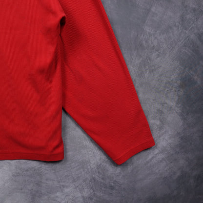 90s Red Marlboro Unlimited Ribbed Henley Long Sleeve 5608
