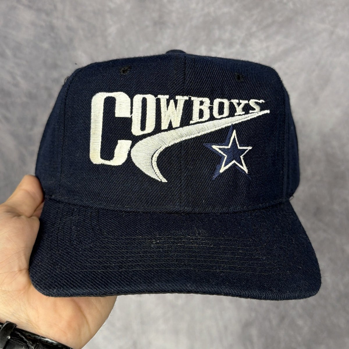 90s Navy Blue Dallas Cowboys Snapback Hat 6867