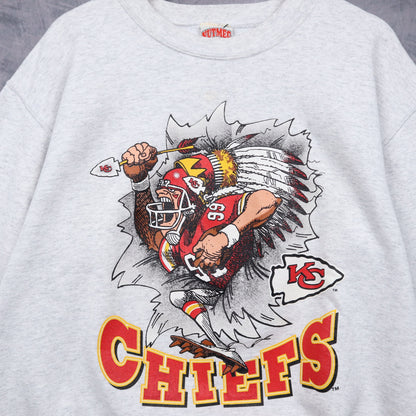 1993 Grey Kansas City Chiefs Crewneck Sweatshirt 6432