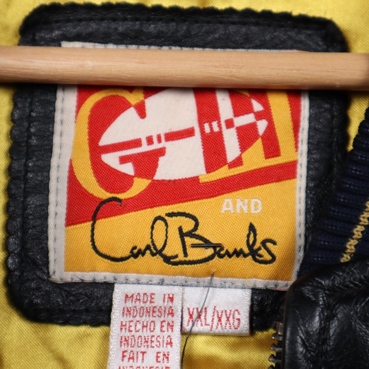 90s Black Kansas City Chiefs G-III Carl Banks Leather Jacket 6502