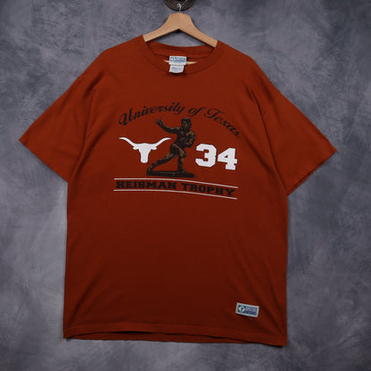 00s Burnt Orange University Of Texas Heisman Trophy Shirt 5866