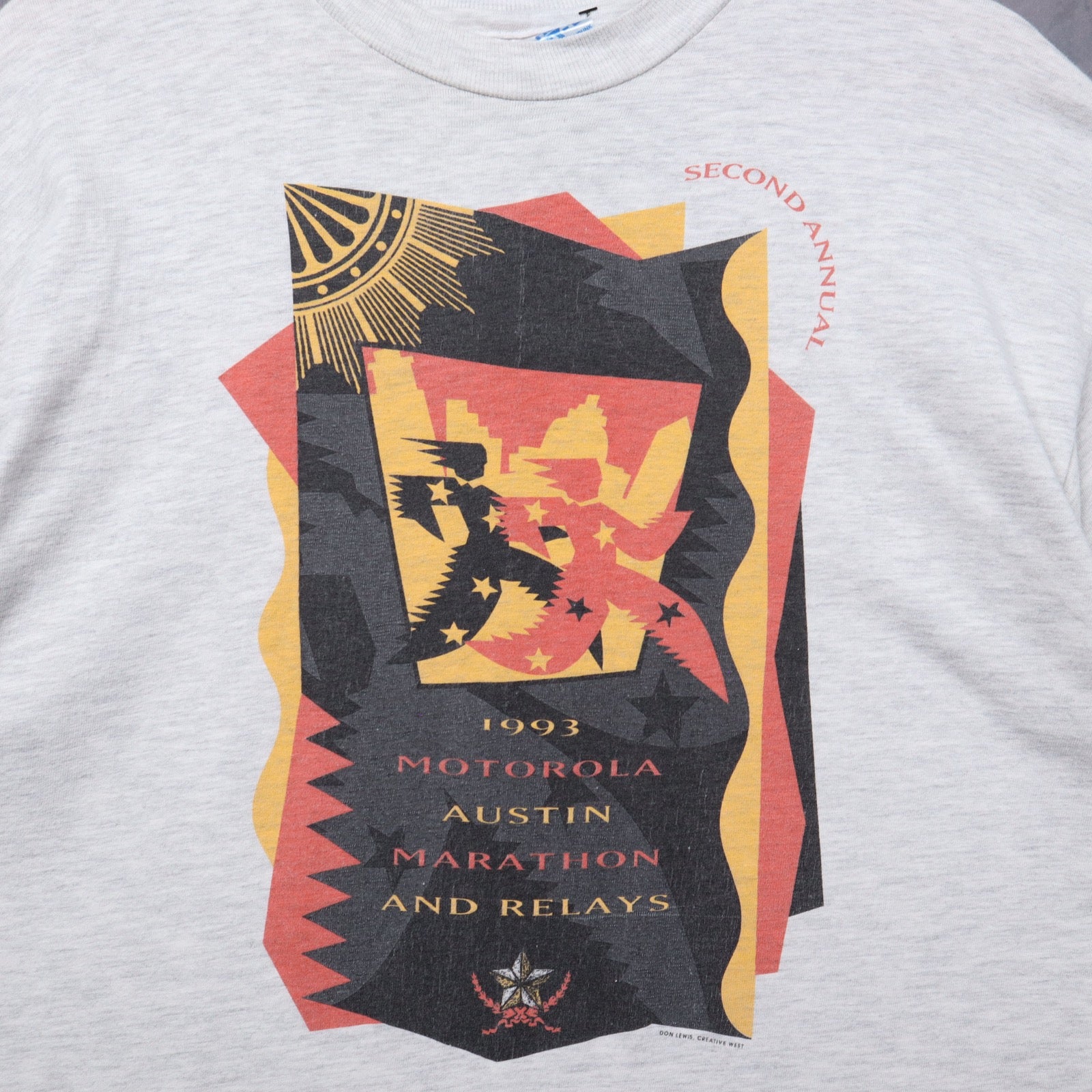 1993 Heather Gray Motorola Austin Marathon and Relays Shirt 5396