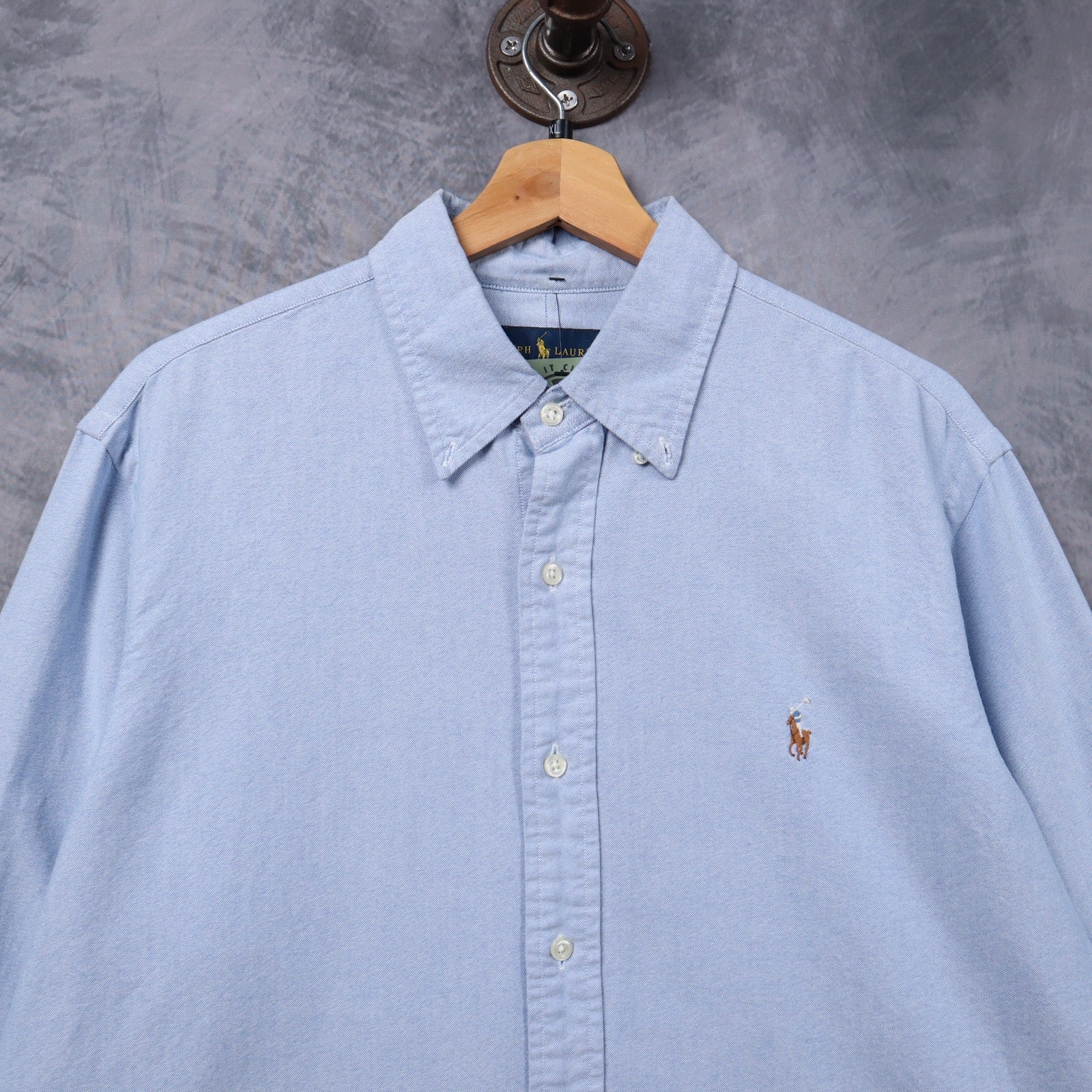 Early 2000s Light Blue Ralph Lauren Oxford Long Sleeve Button Up Shirt 5313