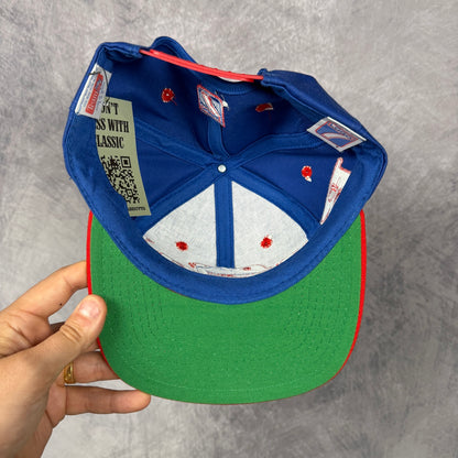 90s Blue Buffalo Bills Logo 7 Snapback Hat 6817