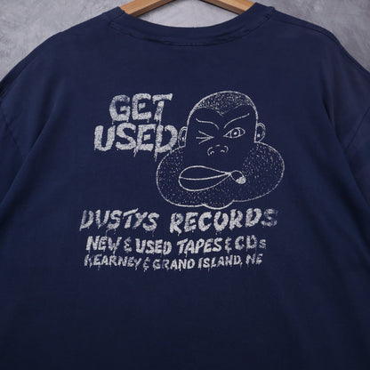 90s Navy Blue Dustys Records Tapes-CDs Shirt 4649