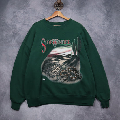90s Green Harley Davidson Sidewinder Desert Crewneck Sweatshirt 5111