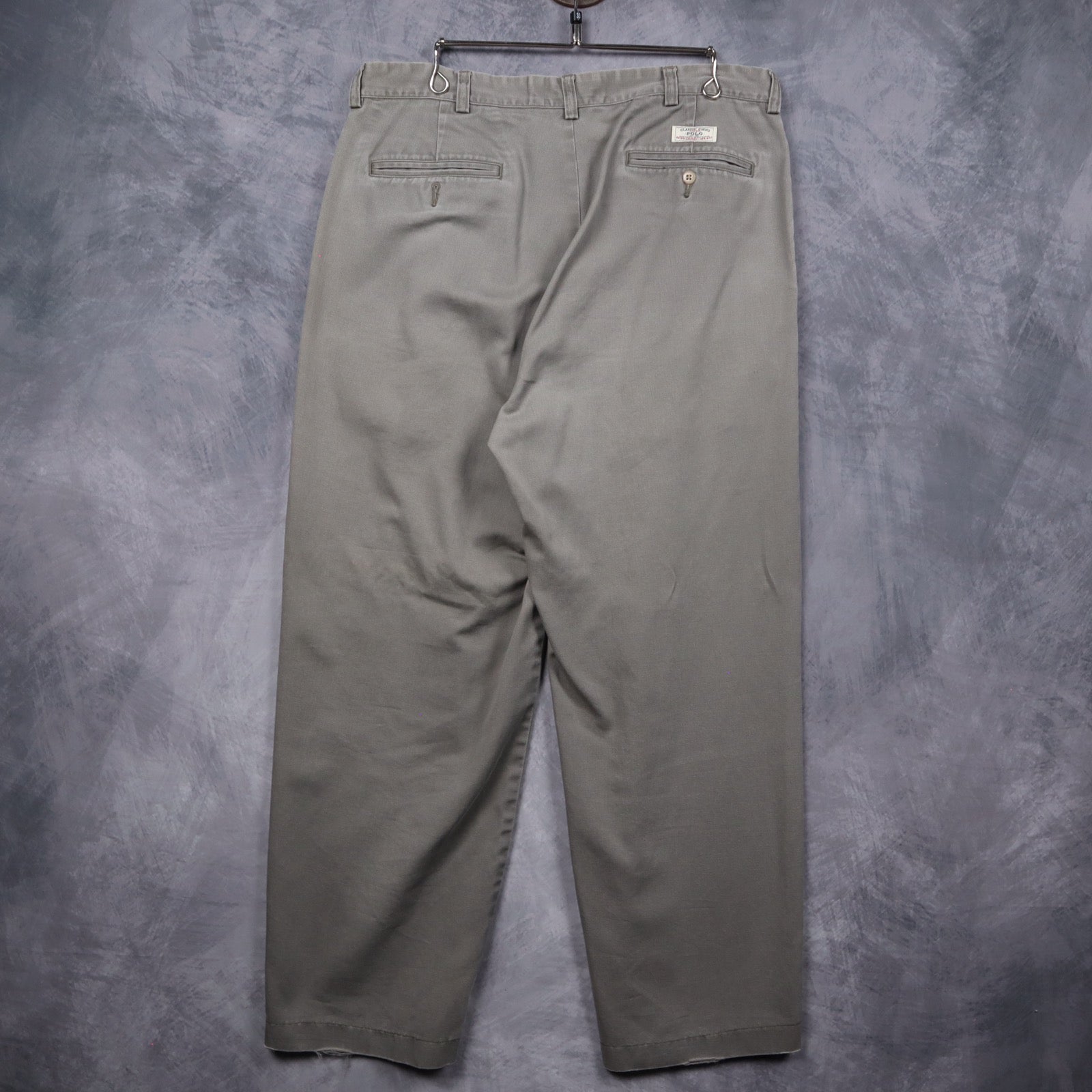 90s Grey Polo Ralph Lauren Andrew Pant Pleated Chinos 5188