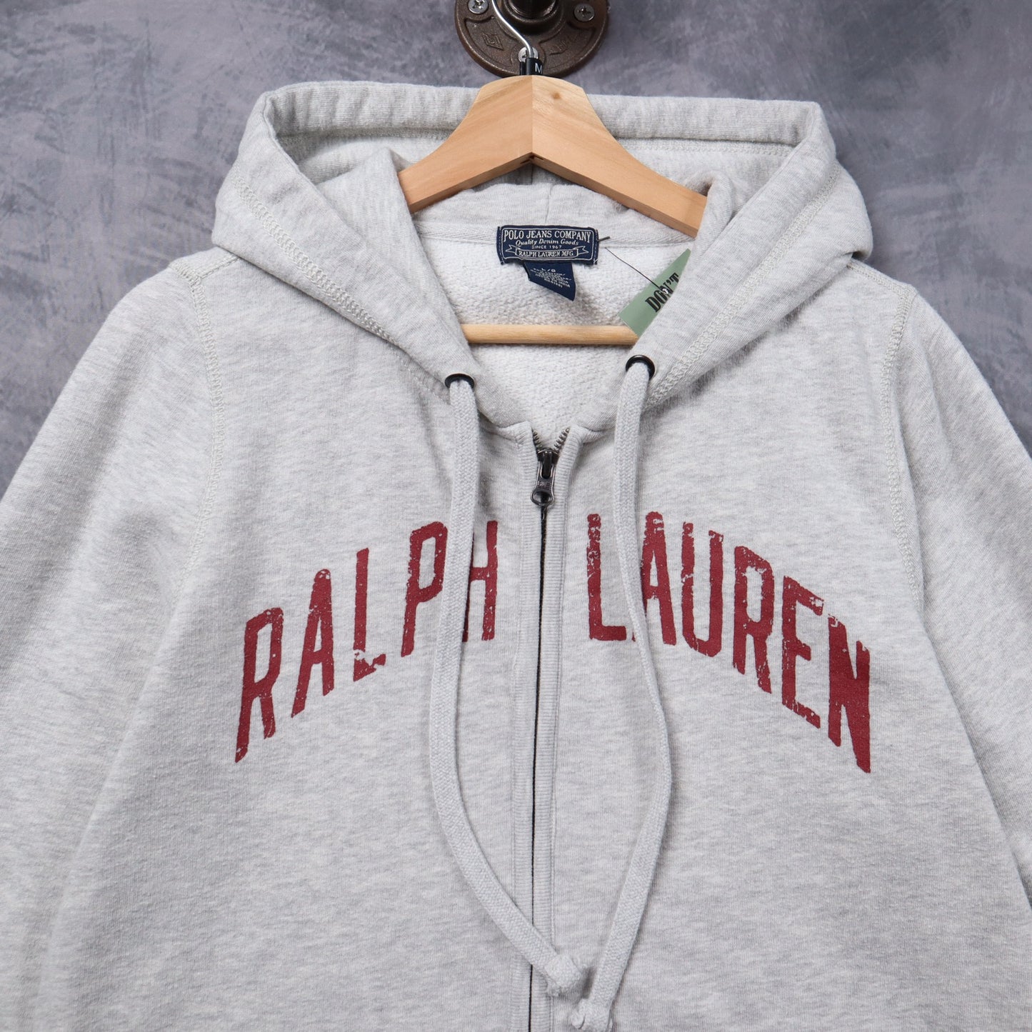 Early 2000s Heather Gray Polo Jeans Company Ralph Lauren Zip Up Hoodie 5318