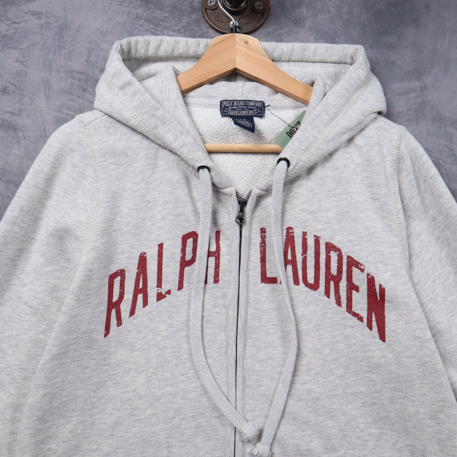 Early 2000s Heather Gray Polo Jeans Company Ralph Lauren Zip Up Hoodie 5318