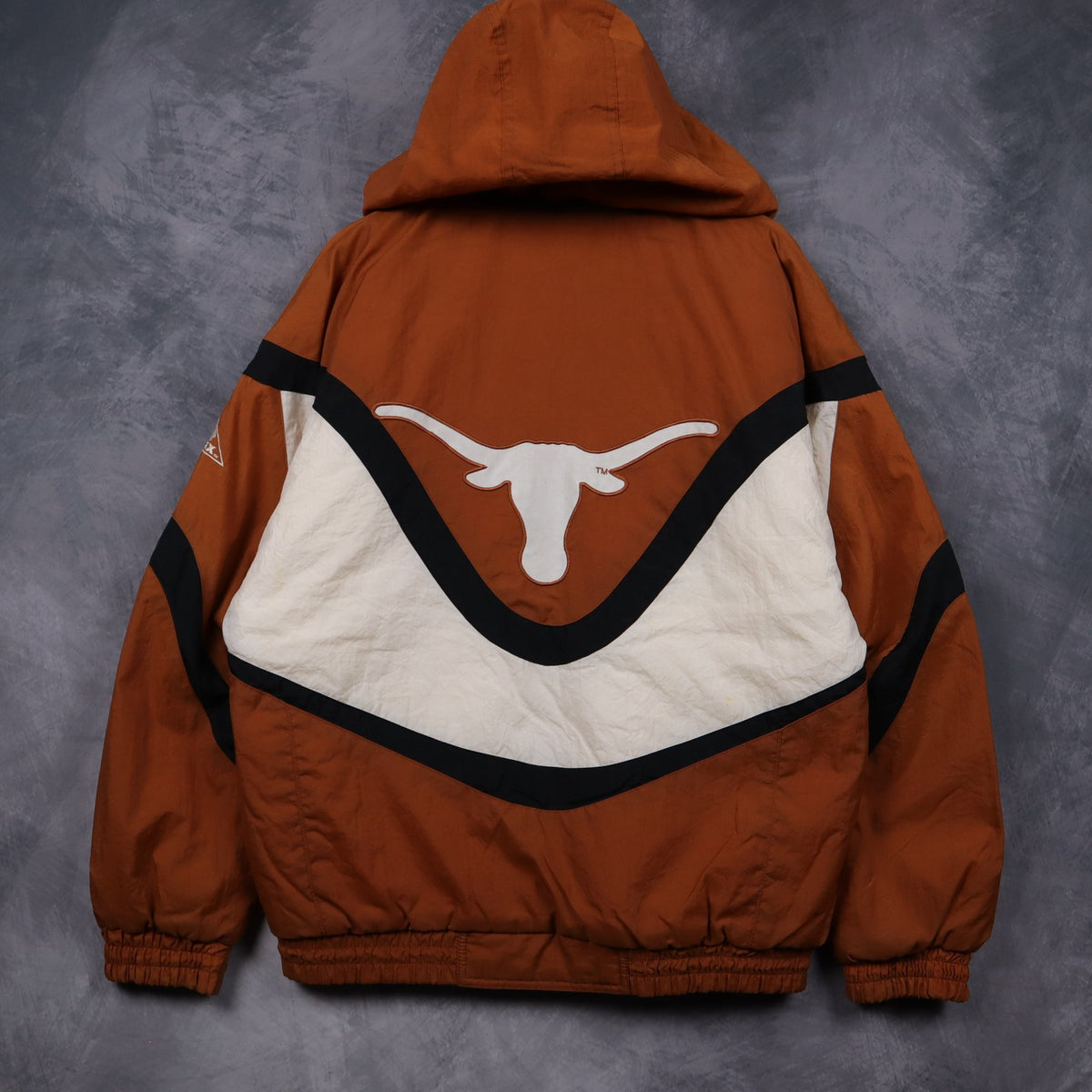 90s Burnt Orange Texas Longhorns Apex One Hooded Jacket 5930