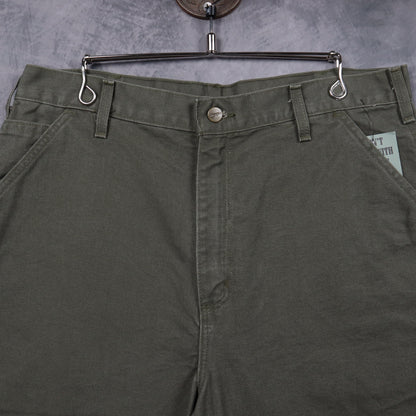 Y2K Olive Green Carhartt Washed Duck Work Shorts 5182