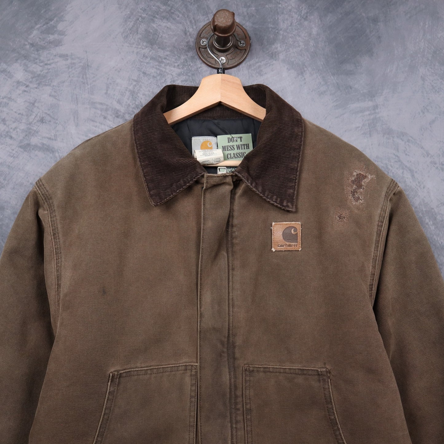 90s Brown Carhartt Cropped Arctic Work Jacket 4800