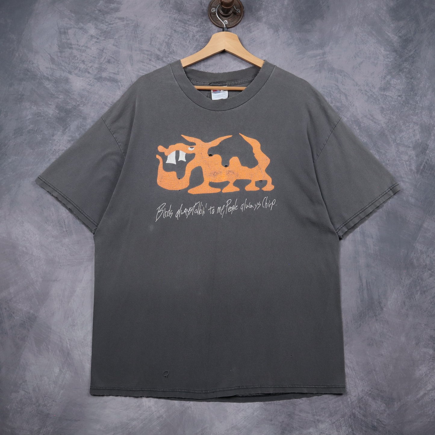 90s Faded Black Amberjack Rice Birds Always Talkin' Shirt 5159