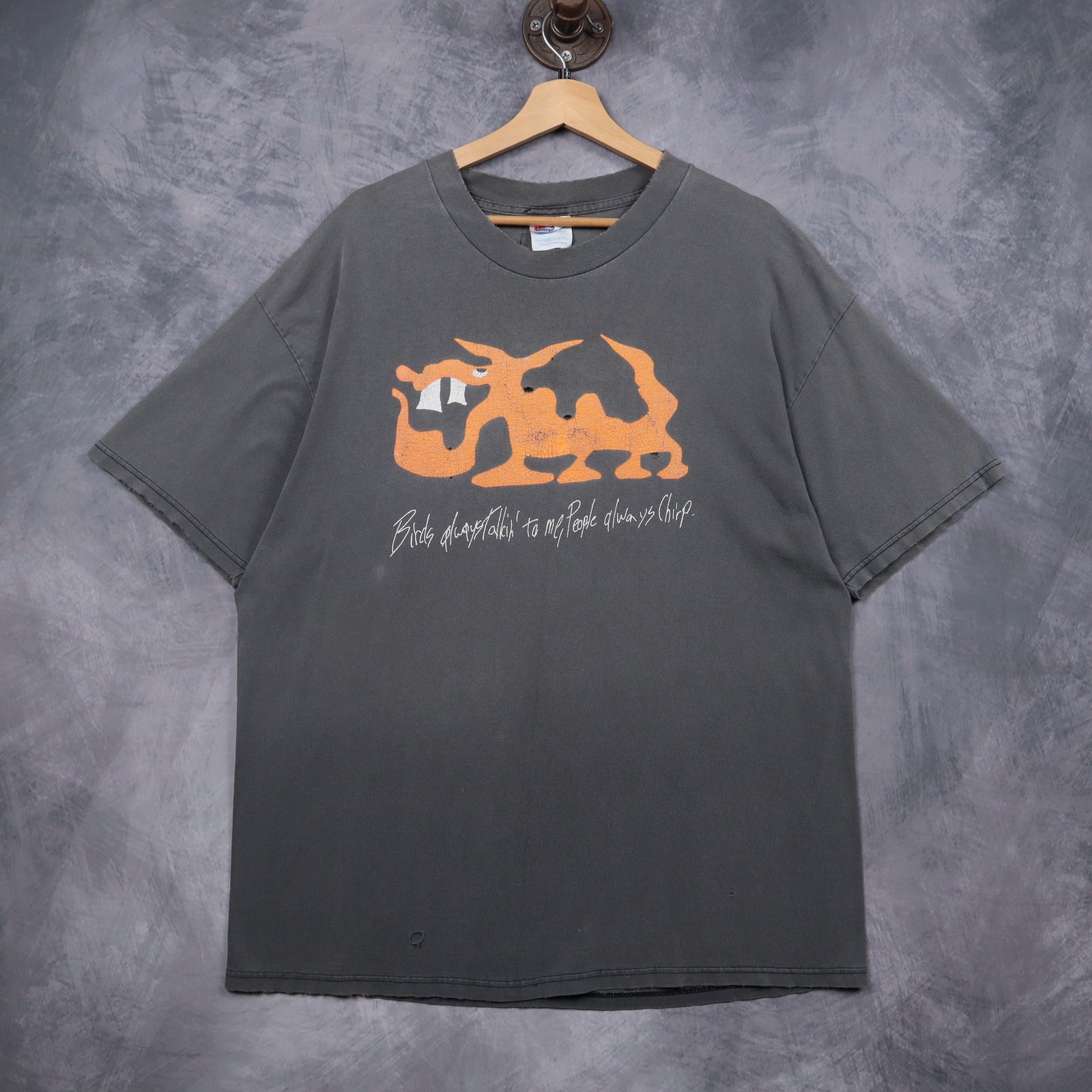 90s Faded Black Amberjack Rice Birds Always Talkin' Shirt 5159