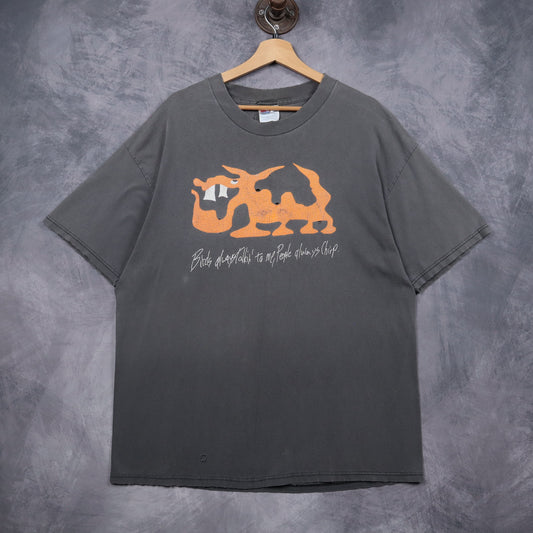 90s Faded Black Amberjack Rice Birds Always Talkin' Shirt 5159